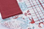 DKD Home Decor Paño de Cocina Navidad Moderna Azul Celeste Rojo 60 x 40 x 0.5 cm Set de 3 Algodón (12 Unidades)