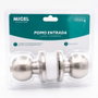 Micel Pomo de puerta con cerradura PP07 de acero inoxidable con acabado inox