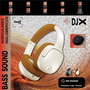 SAMI Auriculares DJX marrón/beige con funda, Bluetooth/auxiliar plegables