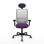PIQUERAS Y CRESPO Silla de oficina Zulema con Mecanismo Sincro, Morado y Blanco