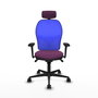 PIQUERAS Y CRESPO Silla de oficina Jorquera con Mecanismo Sincro, Morado y Azul