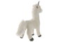DKD Home Decor Peluche Caballo Blanco Marron Poliester 30 x 34 x 15 cm