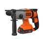 Black & Decker Taladro Percutor SDS Plus 18V 2x2.5Ah BCD900E2K - Capacidad 25mm, 1880 RPM, Incluye 2 Baterías y Maletín