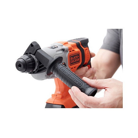 Black & Decker Taladro Percutor SDS Plus 18V 2x2.5Ah BCD900E2K - Capacidad 25mm, 1880 RPM, Incluye 2 Baterías y Maletín