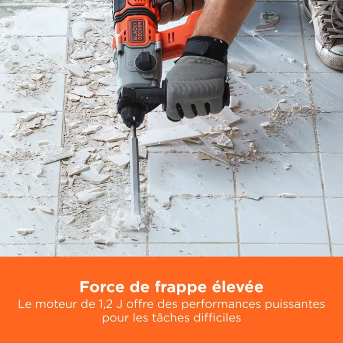 Black & Decker BCD900E2K Martillo SDS-Plus 18V con 2 baterías de 2,5 Ah