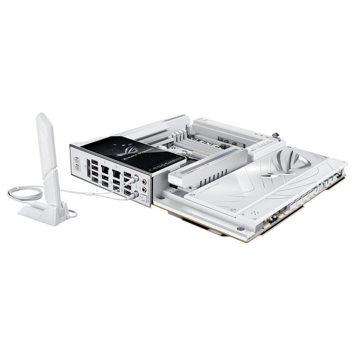 ASUS ROG CROSSHAIR X870E GLACIAL Placa Base ATX para AMD AM5 DDR5 Wi-Fi 7 Bluetooth 5.4 USB4 10GbE Blanco
