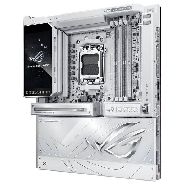 ASUS ROG CROSSHAIR X870E GLACIAL Placa Base ATX para AMD AM5 DDR5 Wi-Fi 7 Bluetooth 5.4 USB4 10GbE Blanco