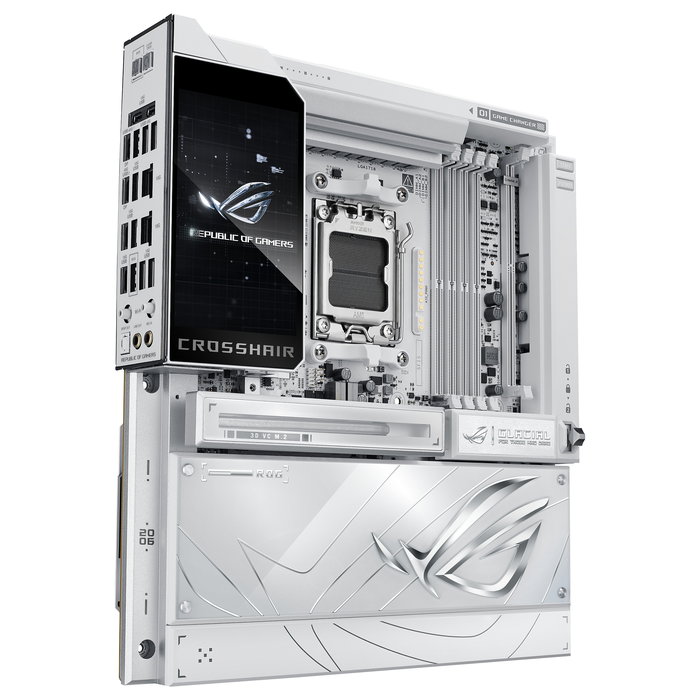 ASUS ROG CROSSHAIR X870E GLACIAL Placa Base ATX para AMD AM5 DDR5 Wi-Fi 7 Bluetooth 5.4 USB4 10GbE Blanco
