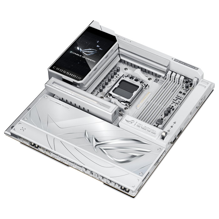 ASUS ROG CROSSHAIR X870E GLACIAL Placa Base ATX para AMD AM5 DDR5 Wi-Fi 7 Bluetooth 5.4 USB4 10GbE Blanco