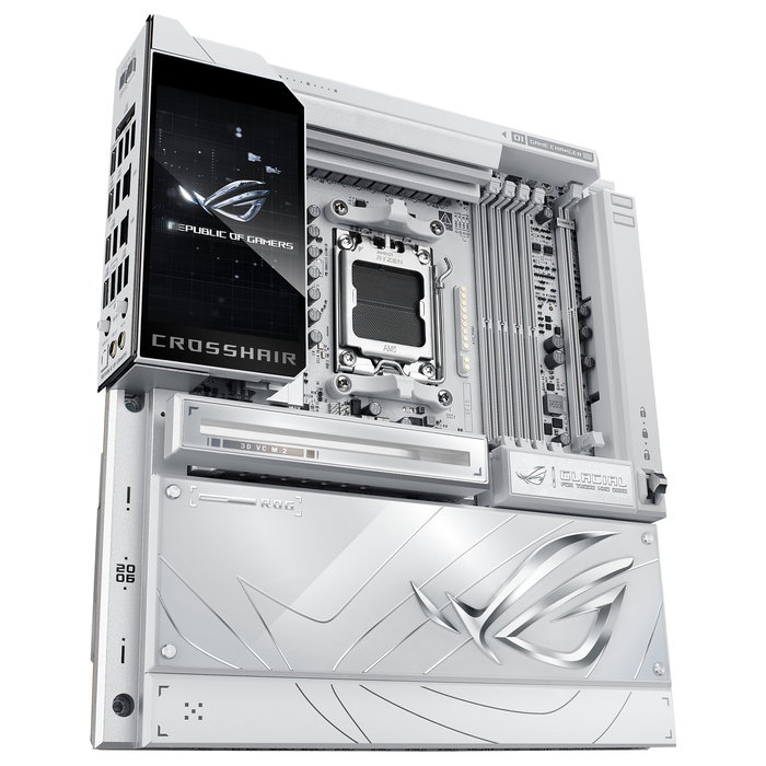 ASUS ROG CROSSHAIR X870E GLACIAL Placa Base ATX para AMD AM5 DDR5 Wi-Fi 7 Bluetooth 5.4 USB4 10GbE Blanco