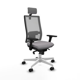 PIQUERAS Y CRESPO Silla de oficina Horna Gris con Mecanismo Sincro