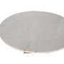 DKD Home Decor Mesa de Comedor de Acacia y Mármol 115x115x76 cm Blanco y Natural