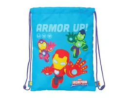 Bolsa Mochila con Cuerdas Iron Man Multicolor 26 x 34 x 1 cm