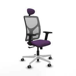 PIQUERAS Y CRESPO Silla de oficina Motilla con mecanismo Sincro, Morado y Gris