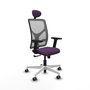 PIQUERAS Y CRESPO Silla de oficina Motilla con mecanismo Sincro, Morado y Gris