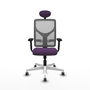 PIQUERAS Y CRESPO Silla de oficina Motilla con mecanismo Sincro, Morado y Gris
