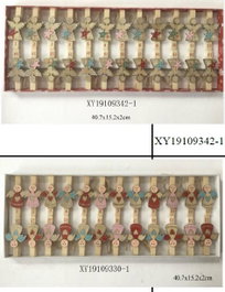 DKD Home Decor Pinzas de Madera 206x2x7 para Calendario Surtido de 2 Modelos
