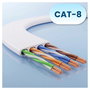 Extralink LAN Patchcord CAT.8 U/FTP 15m Blanco Plano