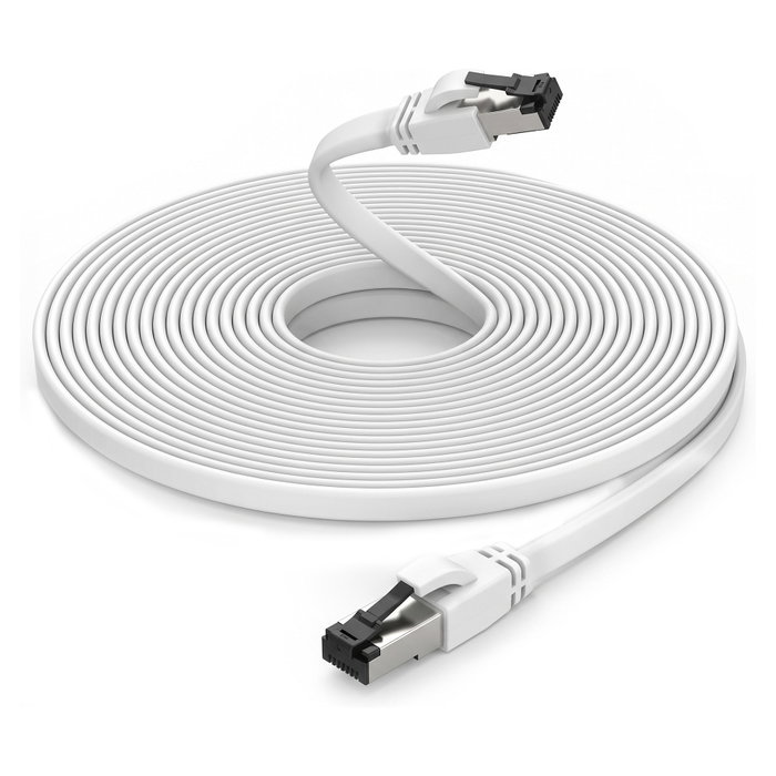 Extralink LAN Patchcord CAT.8 U/FTP 15m Blanco Plano