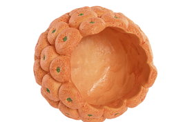 DKD Home Decor Mandarin25 Jarrón Tropical de Cemento con Mandarinas 18 x 18 x 16 cm (4 Unidades)