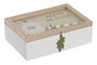 DKD Home Decor Caja de Infusiones MDF Verde y Natural 24x16x7,5 cm