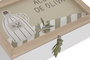 DKD Home Decor Caja Infusiones Mediterraneo Shabby Verde Natural 16 x 7.5 x 24 cm (4 Unidades)