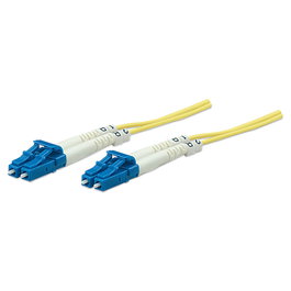Intellinet 471893 - Cable de Fibra Óptica OS2 Monomodo LC/LC Amarillo de 3 m, Full Duplex