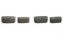 DKD Home Decor Macetero Moderno Azul Gris Cemento Set de 2 Piezas Dimensiones 14 x 11 x 24 cm
