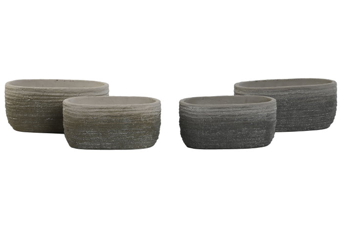 DKD Home Decor Macetero Moderno Azul Gris Cemento Set de 2 Piezas Dimensiones 14 x 11 x 24 cm DKD Home Decor Macetero Moderno Azul Gris Cemento Set de 2 Piezas Dimensiones 14 x 11 x 24 cm