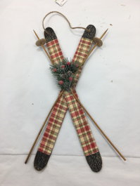 DKD Home Decor Decoración Colgante Navidad Alpina Rojo 6 x 46 x 30 cm (6 Unidades)