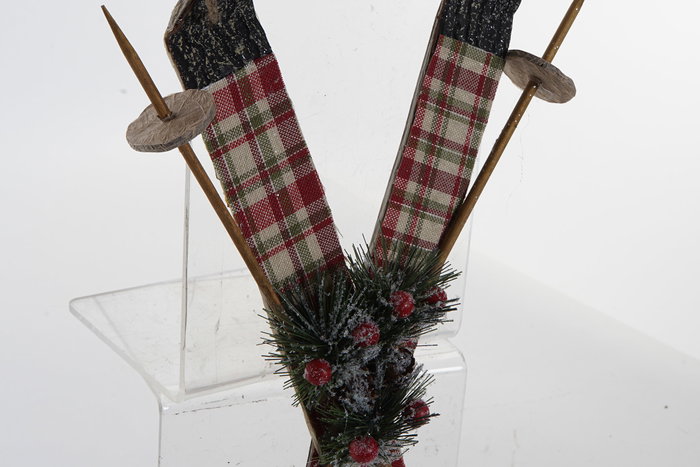 DKD Home Decor Decoración Colgante Navidad Alpina Rojo 6 x 46 x 30 cm (6 Unidades)