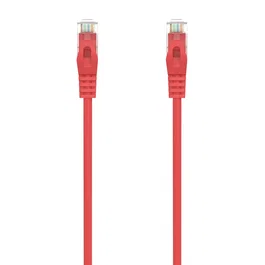 AISENS A145-0561 Cable de Red RJ45 Cat6a UTP 10 Gigabit Ethernet, 500 MHz, 2 Metros, Rojo, LSZH, 100% Cobre, Conectores Macho, PoE