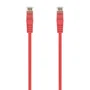 AISENS A145-0561 Cable de Red RJ45 Cat6a UTP 10 Gigabit Ethernet, 500 MHz, 2 Metros, Rojo, LSZH, 100% Cobre, Conectores Macho, PoE