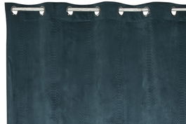 DKD Home Decor Cortina Urban Cocodrile Turquesa 2 x 260 x 140 cm (2 Unidades)