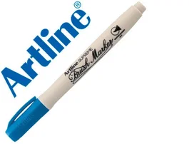 Artline Rotulador Supreme Brush Punta Pincel Trazo Variable Azul para Lettering Base Agua