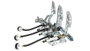 RPB Pedalera Car Cross RPB0005 Montaje Suelo Acelerador Cable Freno Repartidor Pedal Ratio 5:1 Embrague Hidráulico Antideslizante Talonera Ajustable