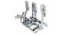 RPB Pedalera Car Cross RPB0005 Montaje Suelo Acelerador Cable Freno Repartidor Pedal Ratio 5:1 Embrague Hidráulico Antideslizante Talonera Ajustable