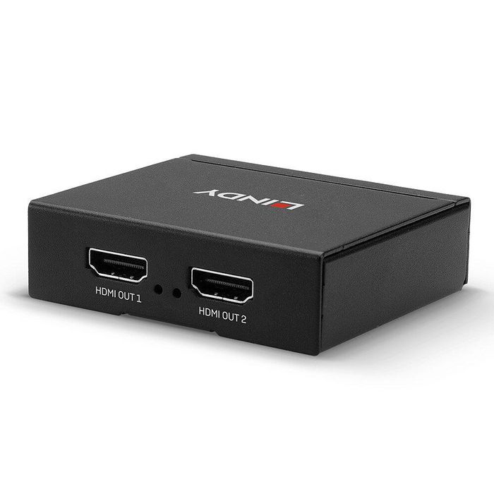 Lindy Splitter HDMI 2 Puertos 10.2G, Divisor para 2 Pantallas 4K 60Hz