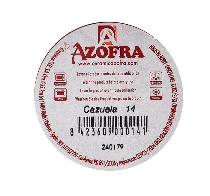Azofra Cazuela 14 cm Vitro (24 Unidades)