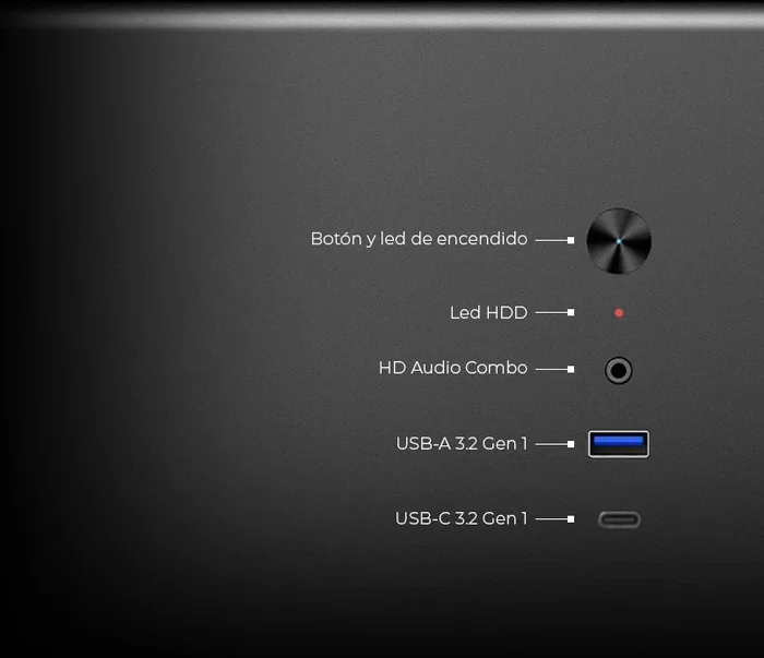Coolbox COO-PCM640C-0 Caja PC Micro ATX M640C Semitorre Negra sin Fuente 2 USB 3.2 (1xA 1xC) Compatible con GPU hasta 300mm
