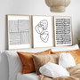 Wallity Cuadro Decorativo Huhu239 50 x 70 cm (3 Piezas) - MDF y Madera Maciza