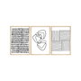 Wallity Cuadro Decorativo Huhu239 50 x 70 cm (3 Piezas) - MDF y Madera Maciza