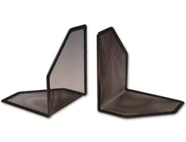 Q-connect Apoyalibros Metálico Rejilla KF00857 Negro Juego 170x140x135 mm