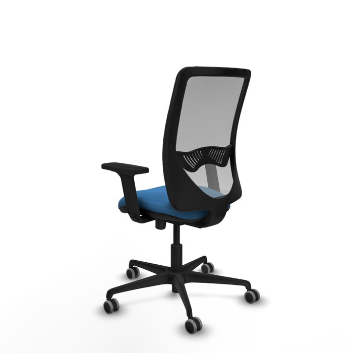 PIQUERAS Y CRESPO Silla de oficina Zulema con mecanismo Sincro/Traslack, Azul claro y Gris