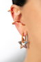 Heliophilia Silver Pendientes CSET9285 de Metal con Circonita, Antialérgicos y Resistentes al Deslustre, 1.9 cm