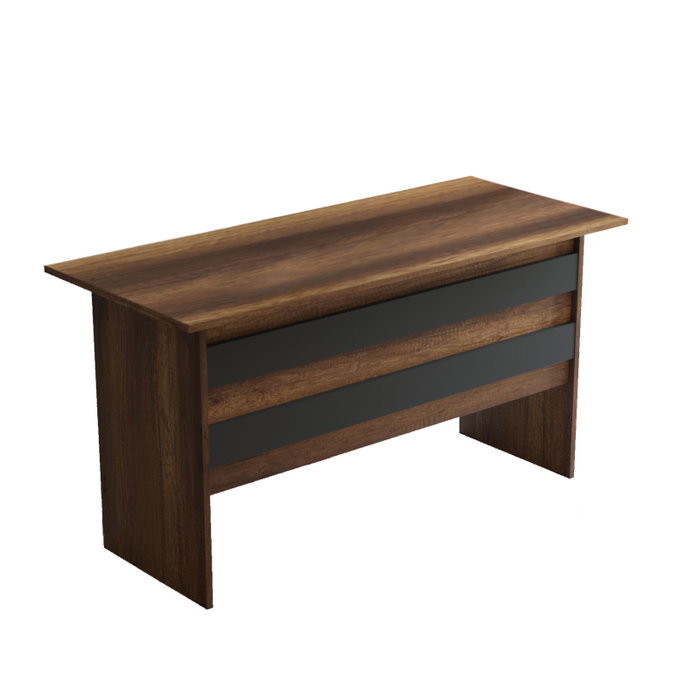 Hanah Home Vo1-Ba Mesa de Estudio Moderna Novedosa 140x73.8x60cm Nogal y Antracita Tablero Partículas Melamina 18mm Hanah Home Vo1-Ba Mesa de Estudio Moderna Novedosa 140x73.8x60cm Nogal y Antracita Tablero Partículas Melamina 18mm