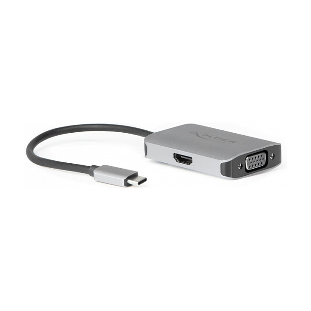 DeLOCK Divisor USB Type-C 1 x HDMI + 1 x VGA (Modo DP Alt) DeLOCK Divisor USB Type-C 1 x HDMI + 1 x VGA (Modo DP Alt)