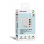 Verbatim Cargador de Pared 30W con 4 Puertos (1x USB-C y 3x USB-A) Blanco