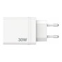 Verbatim Cargador de Pared 30W con 4 Puertos (1x USB-C y 3x USB-A) Blanco