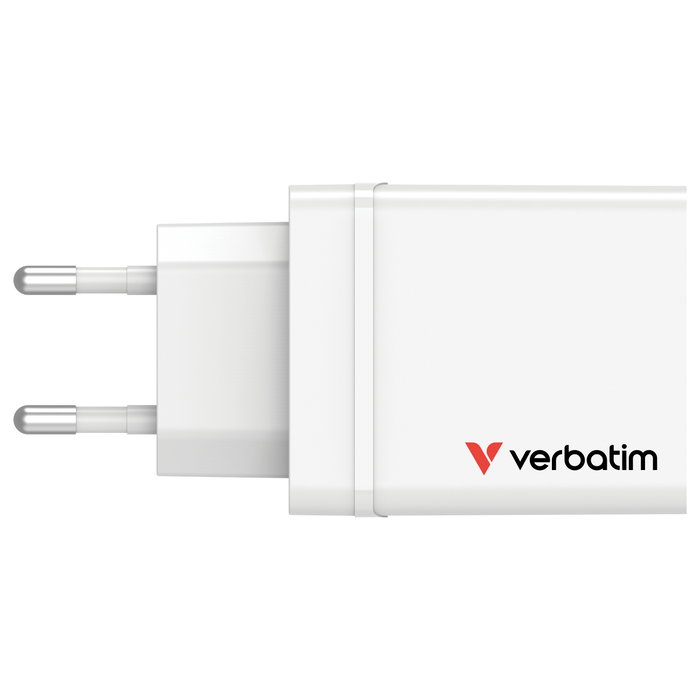 Verbatim Cargador de Pared 30W con 4 Puertos (1x USB-C y 3x USB-A) Blanco Verbatim Cargador de Pared 30W con 4 Puertos (1x USB-C y 3x USB-A) Blanco